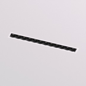 DK2532-WB Встраиваемый светильник SPACE со светодиодом под шпатлевку L240mm 220V 20W 38° 4000К IP20 белый/черный алюминий в Ревде - revda.ok-mebel.com | фото 2