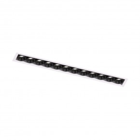 DK2532-WB Встраиваемый светильник SPACE со светодиодом под шпатлевку L240mm 220V 20W 38° 4000К IP20 белый/черный алюминий в Ревде - revda.ok-mebel.com | фото 5