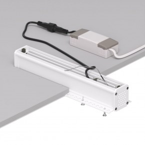 DK2532-WB Встраиваемый светильник SPACE со светодиодом под шпатлевку L240mm 220V 20W 38° 4000К IP20 белый/черный алюминий в Ревде - revda.ok-mebel.com | фото 6