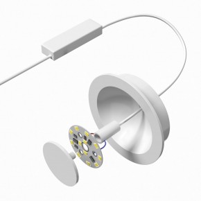 DK2700-WH Встраиваемый светильник, IP 20, 7 Вт, LED 3000, белый, алюминий в Ревде - revda.ok-mebel.com | фото 4