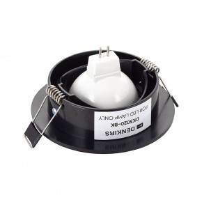 DK3020-BK Встраиваемый светильник, IP 20, 10 Вт, GU5.3, LED, черный, пластик в Ревде - revda.ok-mebel.com | фото 3