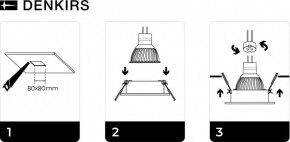 DK3021-BK Встраиваемый светильник, IP 20, 10 Вт, GU5.3, LED, черный, пластик в Ревде - revda.ok-mebel.com | фото 5