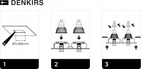 DK3022-BK Встраиваемый светильник, IP 20, 10 Вт, GU5.3, LED, черный, пластик в Ревде - revda.ok-mebel.com | фото 6