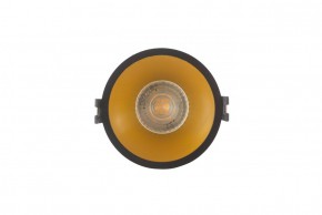DK3026-BG Встраиваемый светильник, IP 20, 10 Вт, GU5.3, LED, черный/золотой, пластик в Ревде - revda.ok-mebel.com | фото 1