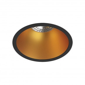 DK3026-BG Встраиваемый светильник, IP 20, 10 Вт, GU5.3, LED, черный/золотой, пластик в Ревде - revda.ok-mebel.com | фото