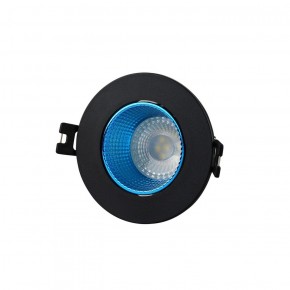 DK3061-BK+СY Встраиваемый светильник, IP 20, 10 Вт, GU5.3, LED, черный/голубой, пластик в Ревде - revda.ok-mebel.com | фото