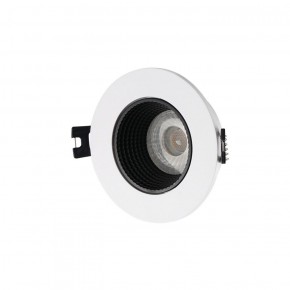 DK3061-WH+BK Встраиваемый светильник, IP 20, 10 Вт, GU5.3, LED, белый/черный, пластик в Ревде - revda.ok-mebel.com | фото