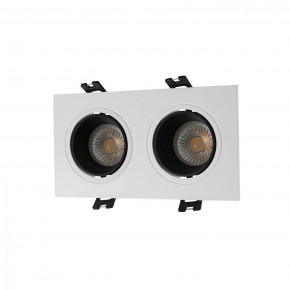DK3072-WH+BK Встраиваемый светильник, IP 20, 10 Вт, GU5.3, LED, белый/черный, пластик в Ревде - revda.ok-mebel.com | фото