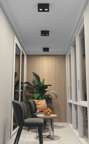 DK3085-BK+CH Светильник накладной IP 20, 10 Вт, GU5.3, LED, черный/хром, пластик в Ревде - revda.ok-mebel.com | фото 2