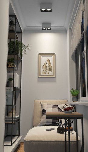 DK3085-WB+WH Светильник накладной IP 20, 10 Вт, GU5.3, LED, бело-черный/белый, пластик в Ревде - revda.ok-mebel.com | фото 2