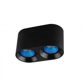 DK3096-BK+CY Светильник накладной IP 20, 10 Вт, GU5.3, LED, черный/голубой, пластик в Ревде - revda.ok-mebel.com | фото