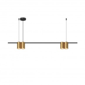 DK4061-BK+SG Подвесной светильник ORBIT, IP20, 4xGU10 LED до 15 Вт, черный + сатинированное золото, алюминий в Ревде - revda.ok-mebel.com | фото 3