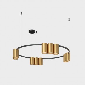 DK4065-BK+SG Подвесной светильник ORBIT , IP20, 10xGU10 LED до 15 Вт, черный + сатинированное золото, алюминий в Ревде - revda.ok-mebel.com | фото 2