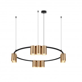 DK4065-BK+SG Подвесной светильник ORBIT , IP20, 10xGU10 LED до 15 Вт, черный + сатинированное золото, алюминий в Ревде - revda.ok-mebel.com | фото 3