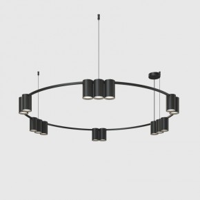 DK4067-BK Подвесной светильник ORBIT, IP20, 15xGU10 LED до 15 Вт, черный матовый, алюминий в Ревде - revda.ok-mebel.com | фото