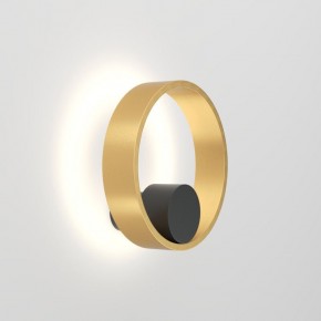 DK5060-BK+SG Бра ORBIT, IP20, 3000К, LED, 10 Вт, черный + сатинированное золото, алюминий в Ревде - revda.ok-mebel.com | фото
