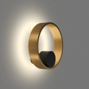 DK5060-BK+SG Бра ORBIT, IP20, 3000К, LED, 10 Вт, черный + сатинированное золото, алюминий в Ревде - revda.ok-mebel.com | фото 3