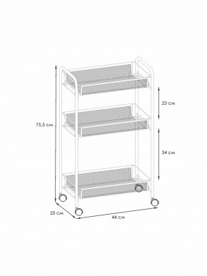 Э 322 С Этажерка "Ладья 2К" Серый в Ревде - revda.ok-mebel.com | фото 2