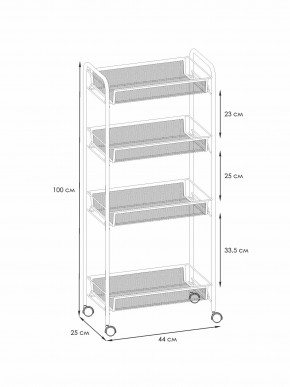 Э 342 Ч Этажерка "Ладья 24К" Черный в Ревде - revda.ok-mebel.com | фото 1