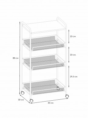 Э 357 С Этажерка "Ладья 34КС" Серый в Ревде - revda.ok-mebel.com | фото 2