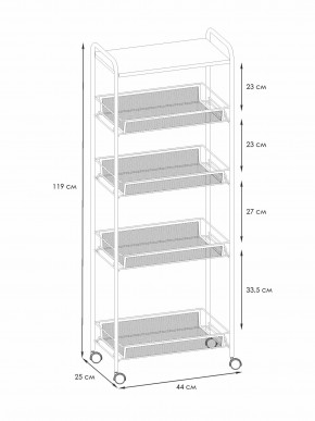 Э 443 ГР Этажерка "Ладья 25КС" Графит в Ревде - revda.ok-mebel.com | фото 2