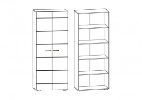 Фиеста №3 Шкаф с полками (Венге/Белый глянец) в Ревде - revda.ok-mebel.com | фото 2
