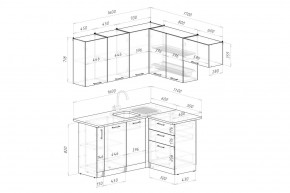 ФЬЮДЖИ Кухонный гарнитур Мега Прайм (1600*1700 мм) в Ревде - revda.ok-mebel.com | фото 2
