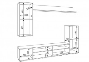 Гостиная Альфа (Дуб крафт золотой/Графит софт) в Ревде - revda.ok-mebel.com | фото 3