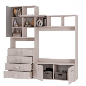 Гостиная Белла центральная секция (ясень белый) в Ревде - revda.ok-mebel.com | фото 2
