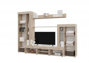 Гостиная Дельта (Сонома/Белый) в Ревде - revda.ok-mebel.com | фото 2
