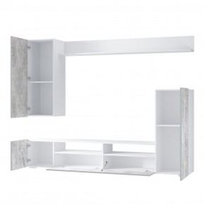 Гостиная Диаманд (белый/цемент светлый) в Ревде - revda.ok-mebel.com | фото 3