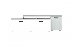 Гостиная Эльза (модульная) Бетонный Камень/Белый в Ревде - revda.ok-mebel.com | фото 3