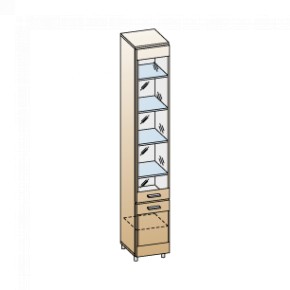 Гостиная Камелия Композиция 1 (Гикори Джексон темный) в Ревде - revda.ok-mebel.com | фото 3