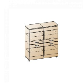 Гостиная Камелия Композиция 8 (Гикори Джексон темный) в Ревде - revda.ok-mebel.com | фото 10