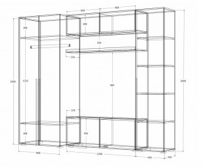 Гостиная Норден (Дуб Крафт белый) в Ревде - revda.ok-mebel.com | фото 4