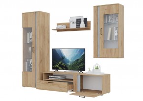Гостиная Омега (Крафт золотой-Бетон) в Ревде - revda.ok-mebel.com | фото 4