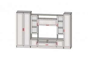 Гостиная ПРАГА-1 Анкор белый в Ревде - revda.ok-mebel.com | фото 2
