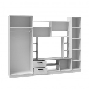 Гостиная СОЛО ЛДСП Белый /ЛДСП Ателье светлое в Ревде - revda.ok-mebel.com | фото 2