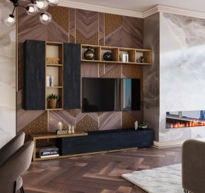 ХЛОЯ Гостиная (Дуб Вотан/Обсидиан) модульная в Ревде - revda.ok-mebel.com | фото 11