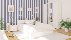 Камелия Кровать 1400, цвет белый, ШхГхВ 143,5х217х78,2 см., сп.м. 1400х2000 мм., без матраса, основание есть в Ревде - revda.ok-mebel.com | фото 4
