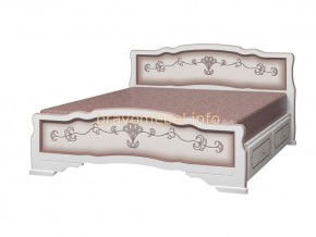 КАРИНА-6 Кровать из массива 1800 (Дуб молочный) с 2-мя ящиками в Ревде - revda.ok-mebel.com | фото