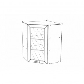 КГ "Агава" ВВУС550 Шкаф навесной угловой h 900 Лиственница темная в Ревде - revda.ok-mebel.com | фото