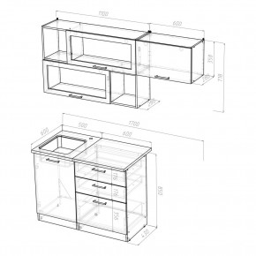 КИРА Кухонный гарнитур Экстра (1700 мм ) в Ревде - revda.ok-mebel.com | фото 2