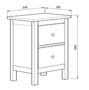 Комод 02 Кантри белый с двумя ящиками в Ревде - revda.ok-mebel.com | фото 3