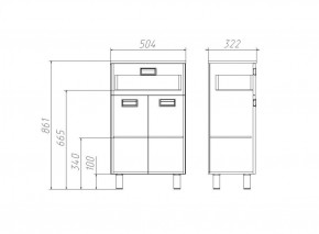 Комод 50 Cube с 1 ящиком Домино (DC5015K) в Ревде - revda.ok-mebel.com | фото 3