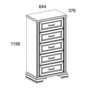 Комод 5S, MONAKO, цвет Сосна винтаж/дуб анкона в Ревде - revda.ok-mebel.com | фото 2