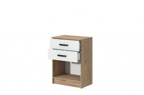 Комод Эконом (Дуб крафт золотой/Белый текстурный) в Ревде - revda.ok-mebel.com | фото 2