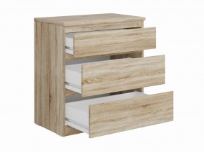 Комод КАСТОР с тремя ящиками, цвет Дуб Сонома в Ревде - revda.ok-mebel.com | фото 2