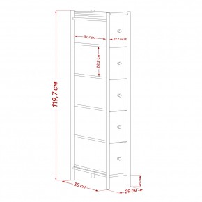 Комод Leset Нирита/Хайди узкий 5 ящиков в Ревде - revda.ok-mebel.com | фото