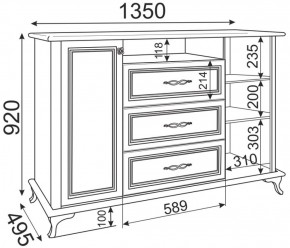 Комод М03 Скарлетт (бодега светлая) в Ревде - revda.ok-mebel.com | фото 2